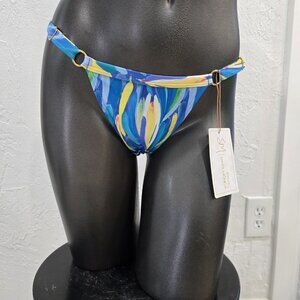 BOTTOM ONLY - Brazilian Thong Bikini - Starry Night Blues
